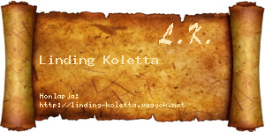Linding Koletta névjegykártya
